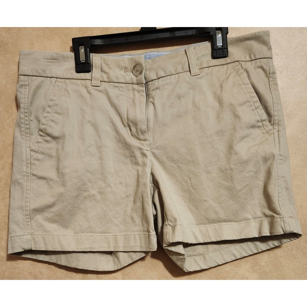 Southern Tide Womens Khaki Chino Shorts Tan Stretch Cotton Size 4 Skipjack Logo